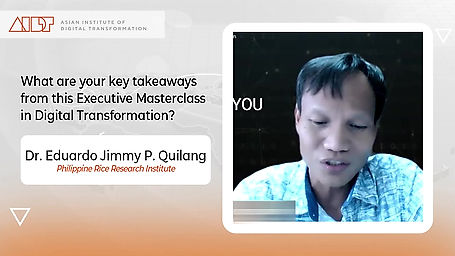 Embark on an illuminating journey with Dr. Eduardo Jimmy P. Quilang from the Philippine Rice Research Institute as he generously shares his transformative AIDT experience.